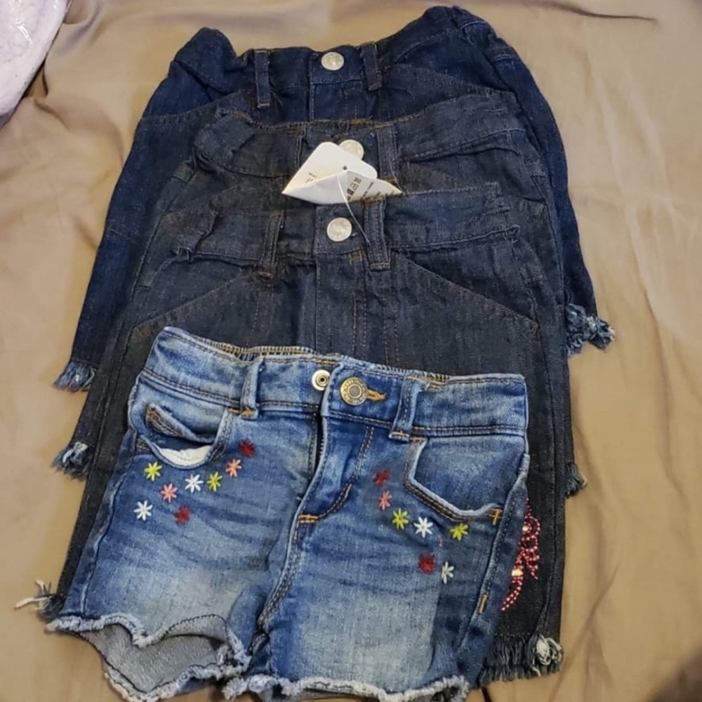 4 various brand short denim jeans